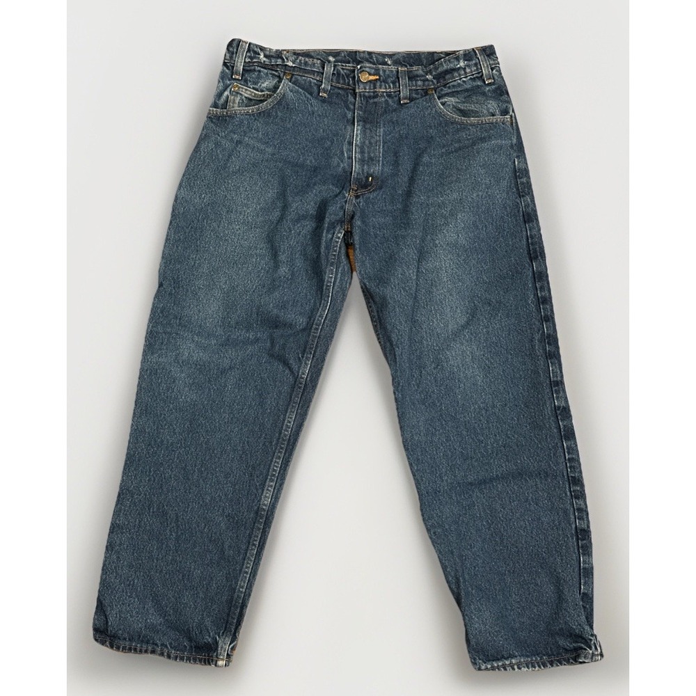 VINTAGE PRSN BLU‎ Cargo Jeans Mens 40x30 Blue Carpenter Medium Wash Workwear